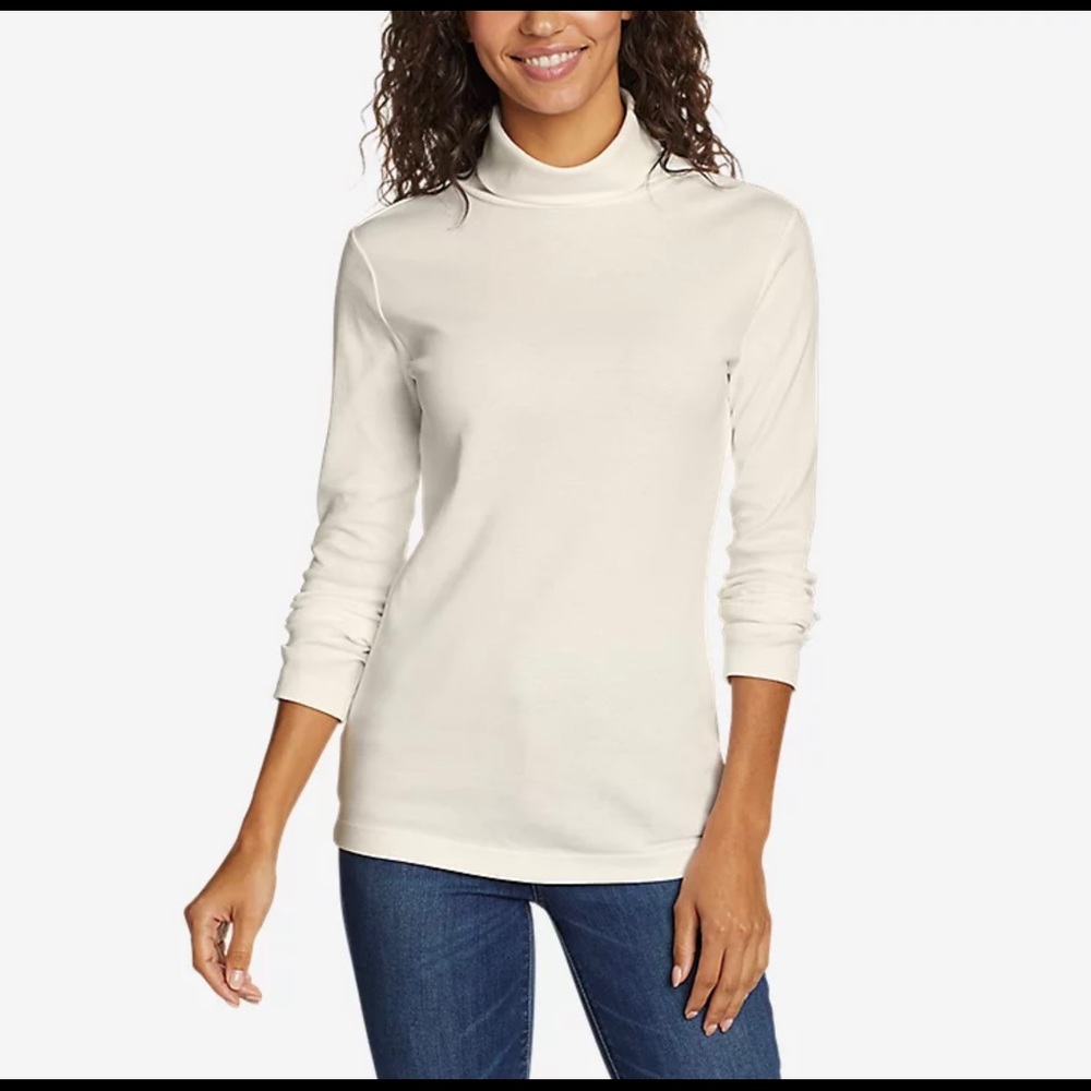 Eddie Bauer Long-Sleeve Solid Turtleneck